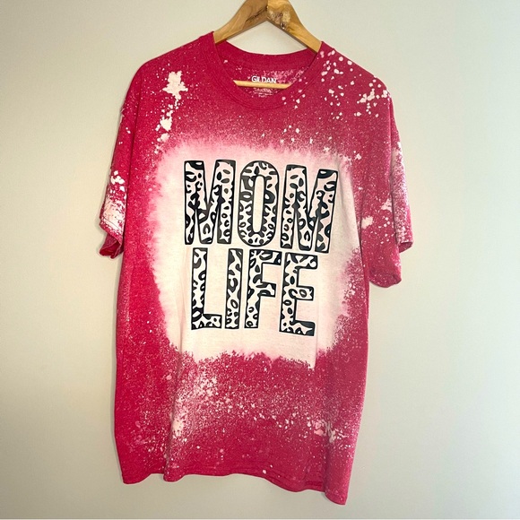 Mom Life Tee - hand bleached - Picture 3 of 8